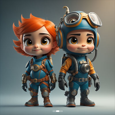 Chibi Astronaut suited up