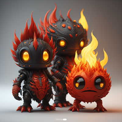 Fire planet Creatures